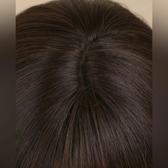 Brown To Dark Blonde hair Wig with Bangs 20” - Picture 6 of 11